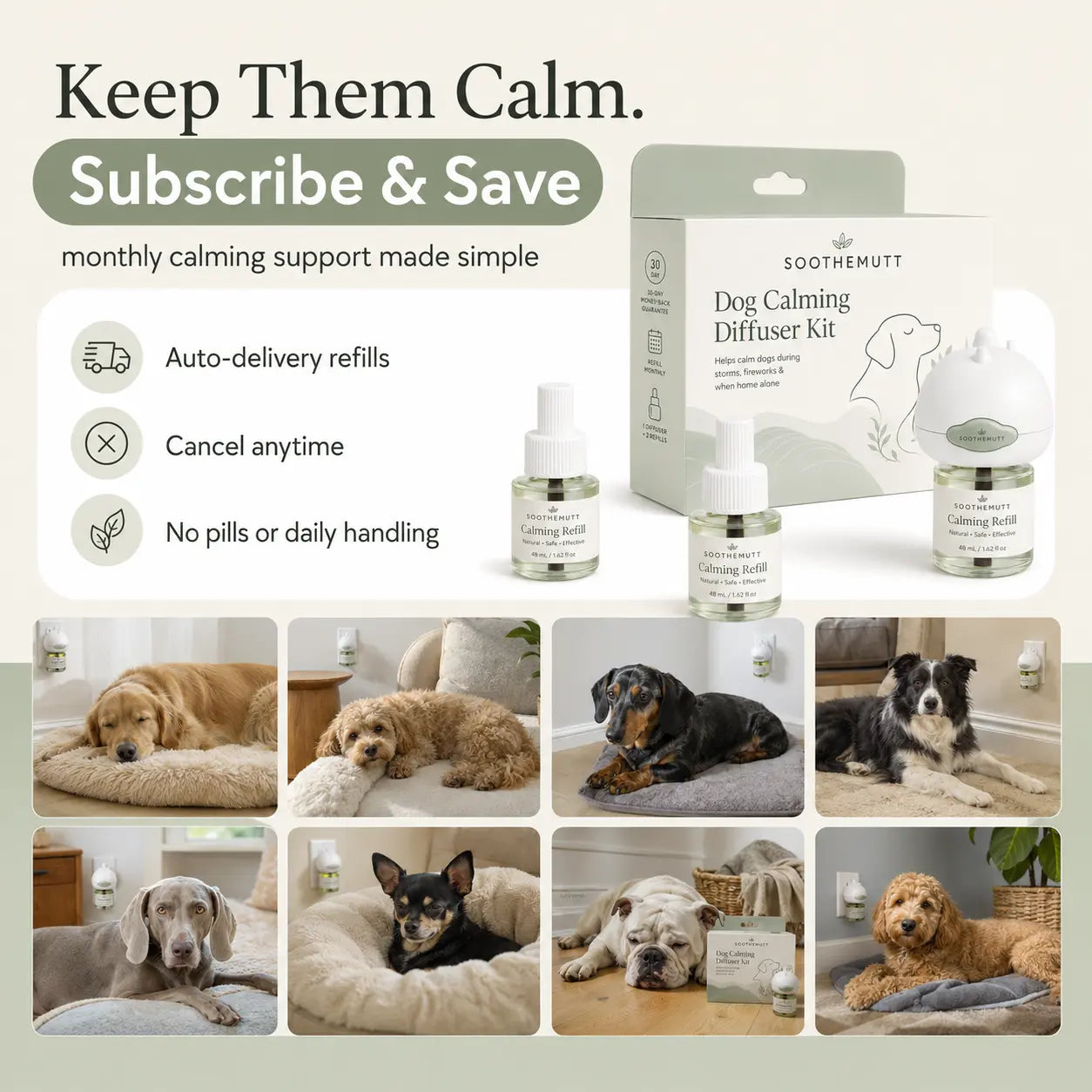 SootheMutt Calming Diffuser — Plug-In Anxiety Relief for Dogs