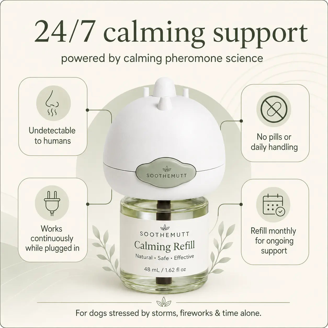 SootheMutt Calming Diffuser — Plug-In Anxiety Relief for Dogs